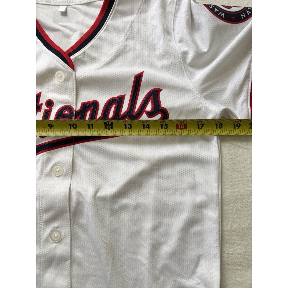 Nike Washington Nationals Youth Small Home White Jersey Small MLB 15 FARMER Nats - Picture 8 of 11